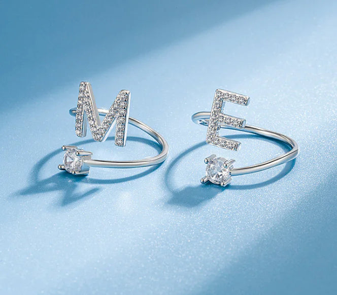 Chic Adjustable Women's Personalized Letters Ring